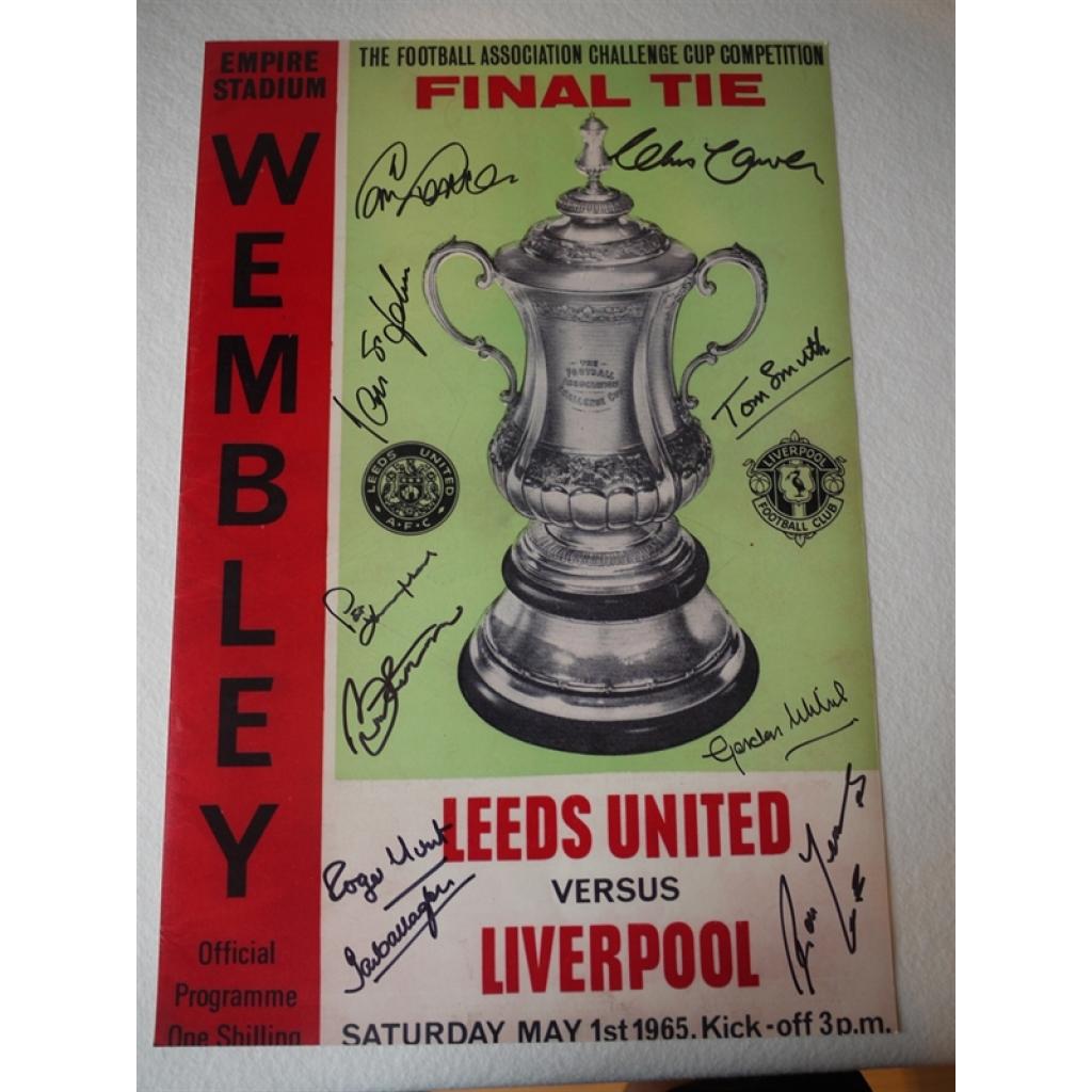 Double86 Sporting Memorabilia. Liverpool 1965 FA Cup Winners Signed